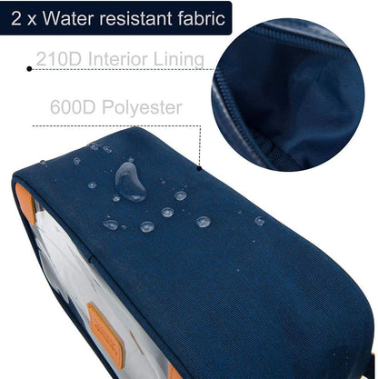 Lermende Toiletry Bag, Clear Shaving Dopp Kit for Men Travel Toiletry Bag with Hand Strap Unisex Bathroom Toiletries Organiser