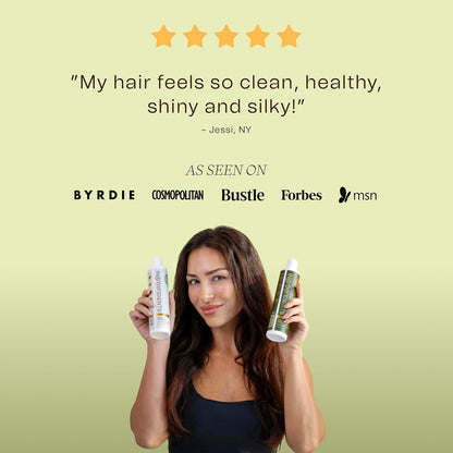 Non Toxic Vegan Shampoo with Organic Ingredients, Apple Cider Vinegar & Tea Tree Oil - Sulfate Free, Color Safe, Paraben Free, Gluten Free, Cruelty Free, pH Balanced