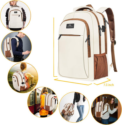 MATEIN 15.6inch Travel Laptop Backpack, Cute Anti Theft Slim Sturdy Laptops Backpack with USB Charging Port, Water Resistant College Computer Bag Gift for Men & Women Nurse