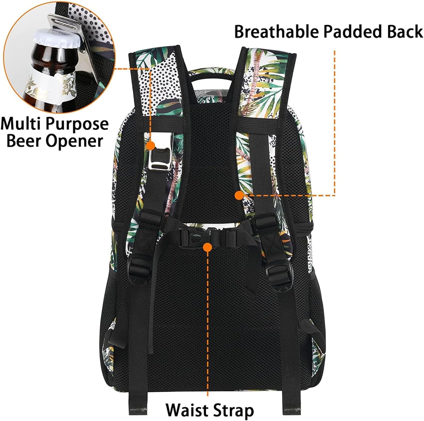 MATEIN Cooler Backpack, 26 Cans Insulated Lunch Backpack for Men Women, Leakproof Double Layer Lunch Cooler Bag Lightweight Soft Lunch Backpack with Cooler Compartment, Beach Camping Hiking Beer Gifts