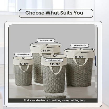 LFH Home Cotton Canvas Large Laundry Bag with Handle, Heavy Duty Drawstring Closure Washable Laundry Bags, School Travel, Home, Hotel, College Dorm, Organizer Sack, Toy Clothes 28x36 (Pack of 2)-White