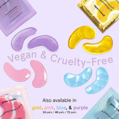 grace & stella Retinol Under Eye Patches for Puffy Eyes and Dark Circles - Restoring Gel Under Eye Masks with Hyaluronic Acid - Vegan Cruelty-Free Skincare, Birthday Gifts for Women (Purple, 24 Pairs)