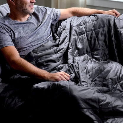LUXOME Lightweight Blanket | 100% Rayon (Viscose) from Bamboo Fabric & Fill | Full/Queen - 86"x92" | Super Soft | Thermal-Regulating | Charcoal