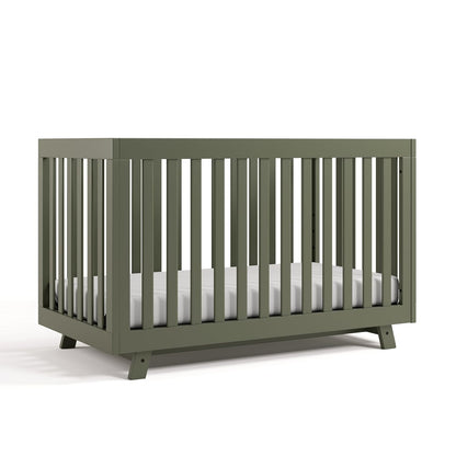 Storkcraft Beckett Grow-with-Me Convertible Crib (Olive) – GREENGUARD Gold Certified, Converts to Toddler Bed & Daybed, Fits Standard Crib Mattress, Easy-to-Assemble