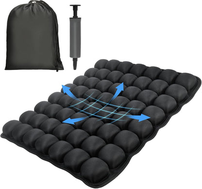Professional Comfortable 3D Travel Seat Cushion, Air Inflatable Pressure Relief Seat Cushion Optimal Support for Long Sitting