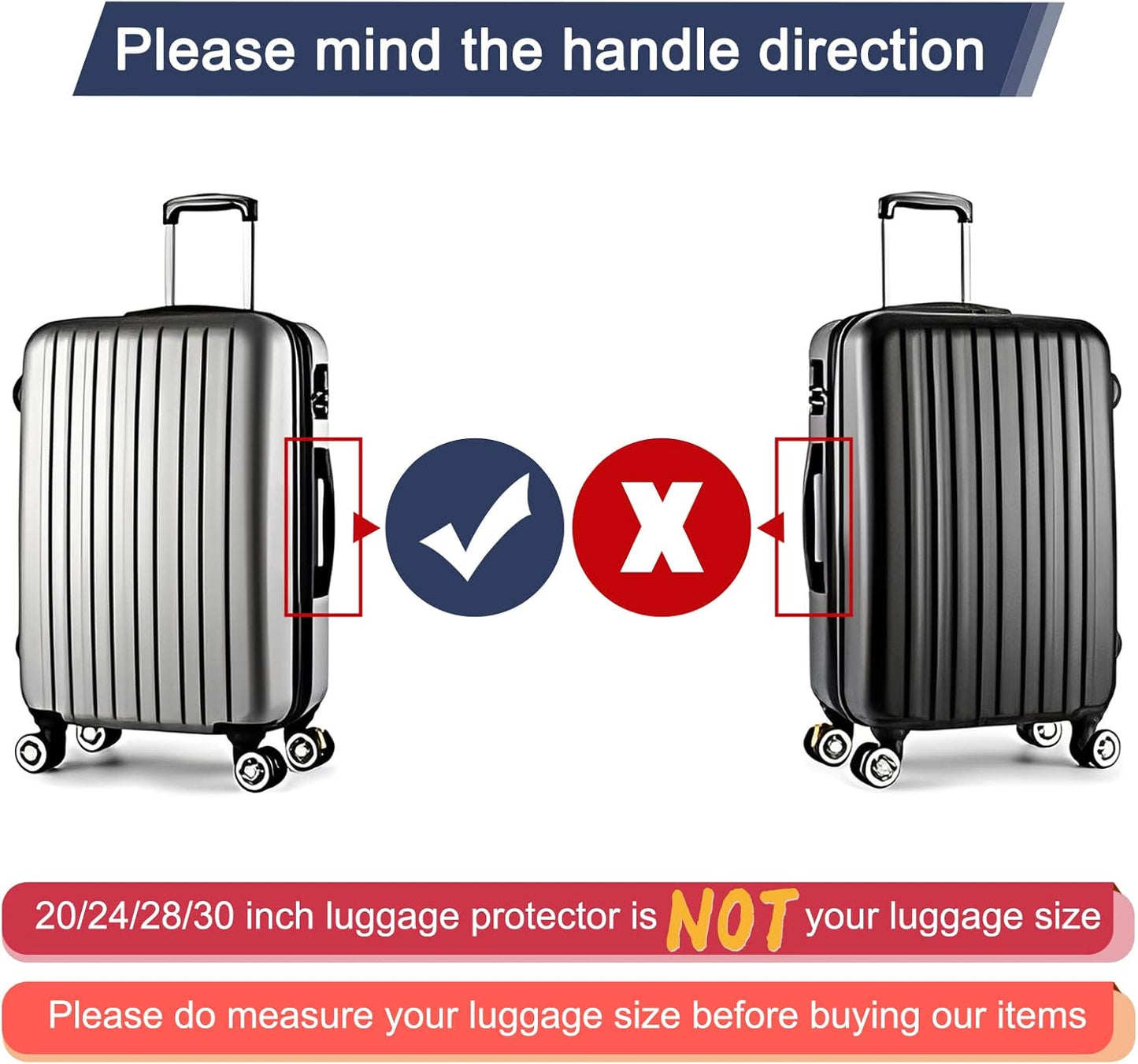 Luggage Cover 28 Inch TSA Approved,Full Clear 3mm Thickness Suitcase Cover for Luggage Suitable 28-29 Inch Suitable for Long Travel Accessories