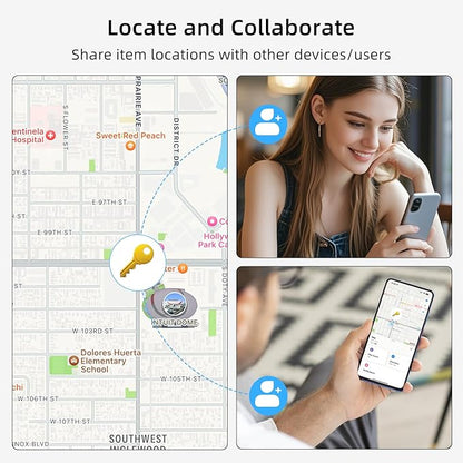 [Apple MFi Certified] Air Tracker Tag 1 Pack (iOS Only), Bluetooth Tracker for Apple Find My, Replaceable Battery, Key Finder and Item Locator Smart Tag for Keys, Bags, Luggage, Pets, Wallet (Black)