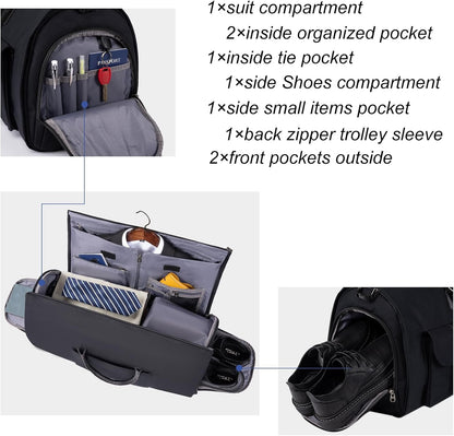 Modoker Garment Convertible Weekender Bag,Carry on Canvas Garment Duffle Bag Heavy Duty Overnight Bags for Men Women