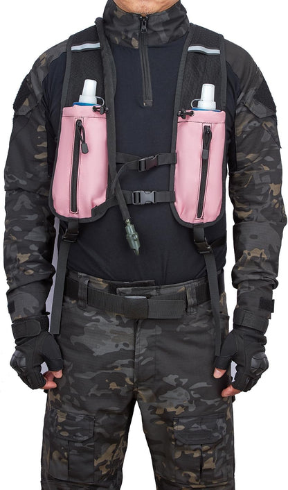 ATBP Running Hydration Vest Pack Tactical 3L Water Bladder Backpack Bag for Cycling Marathon Hiking Daypack Men & Women