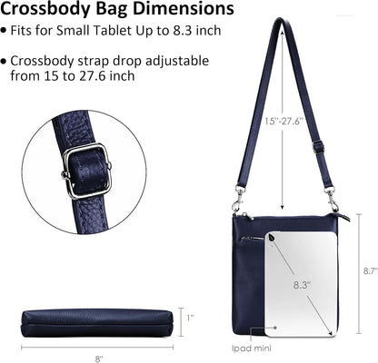 befen Genuine Leather Small Crossbody Purses for Women Travel Cross Body Bags Lightweight with Adjustable Shoulder Strap