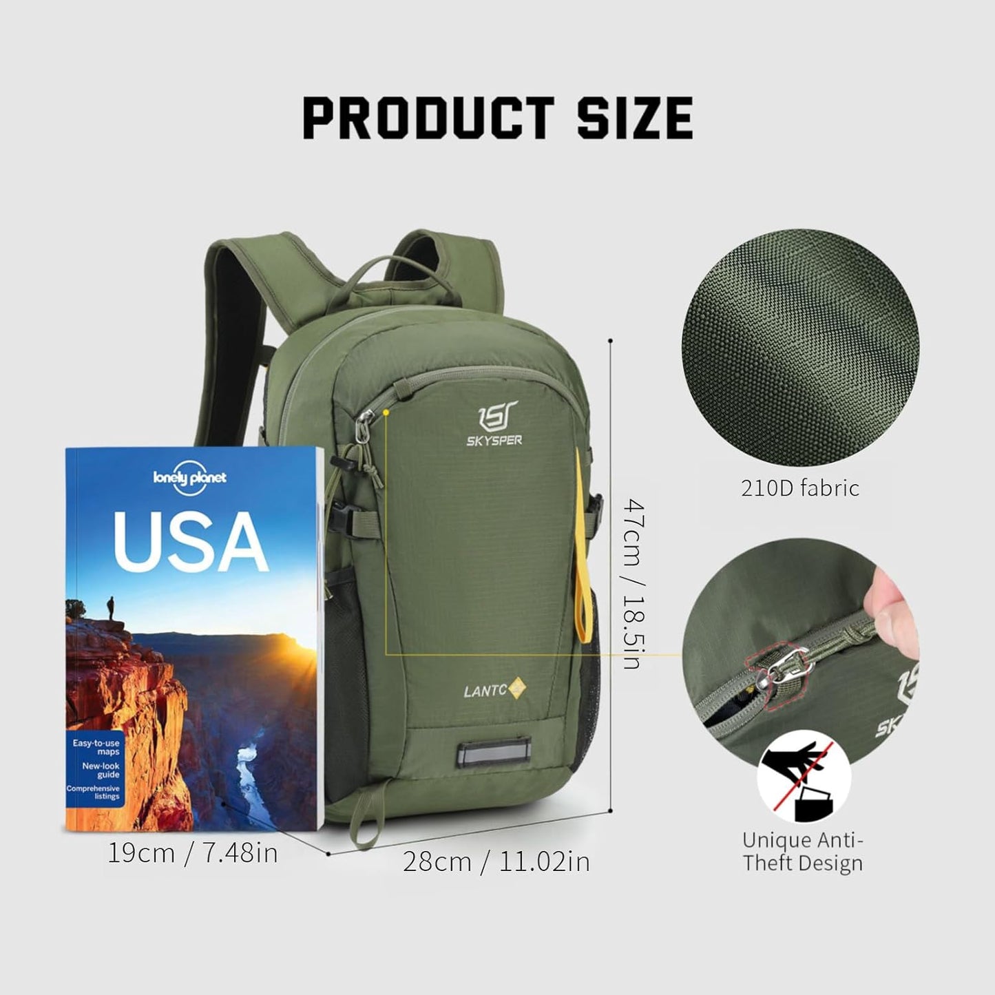 SKYSPER Small Hiking Backpack, 20L/30L Lightweight Travel Backpacks Hiking Daypack for Women Men
