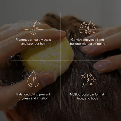 Maka Nature Low-Carbon Shampoo Bar | Korean K-Beauty Haircare with Natural Ingredients for Scalp & Hair Types | Vegan, Eco-Friendly, pH balanced, 3.35oz (Cooling)