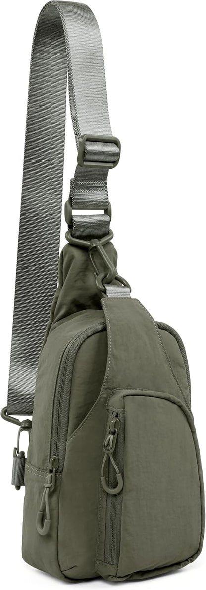 ODODOS Daily Sling Bag with Adjustable Straps Crossbody Chest Bag Lightweight Small Backpack for Casual Traveling Hiking