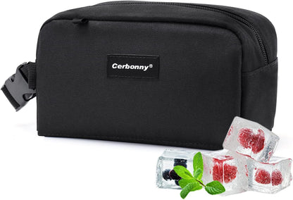 Freezable Lunch Bag,Freezable Snack Bag,Mini Cooler Bag for Travel/Work/School,Small Insulated Bag,Small Cooler Lunch Box with Ice Packs,Insulated Snack Bag,Freezable Snack Box with Handle Buckle