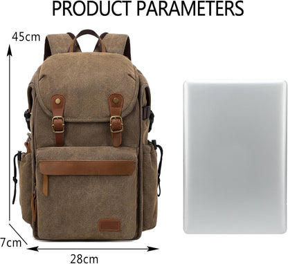 Camera Bag; Professional UAV Camera Backpack;Anti-Theft Camera Bag with Rain Cover; Large Capacity Photography Backpack（Coffee）, A3091