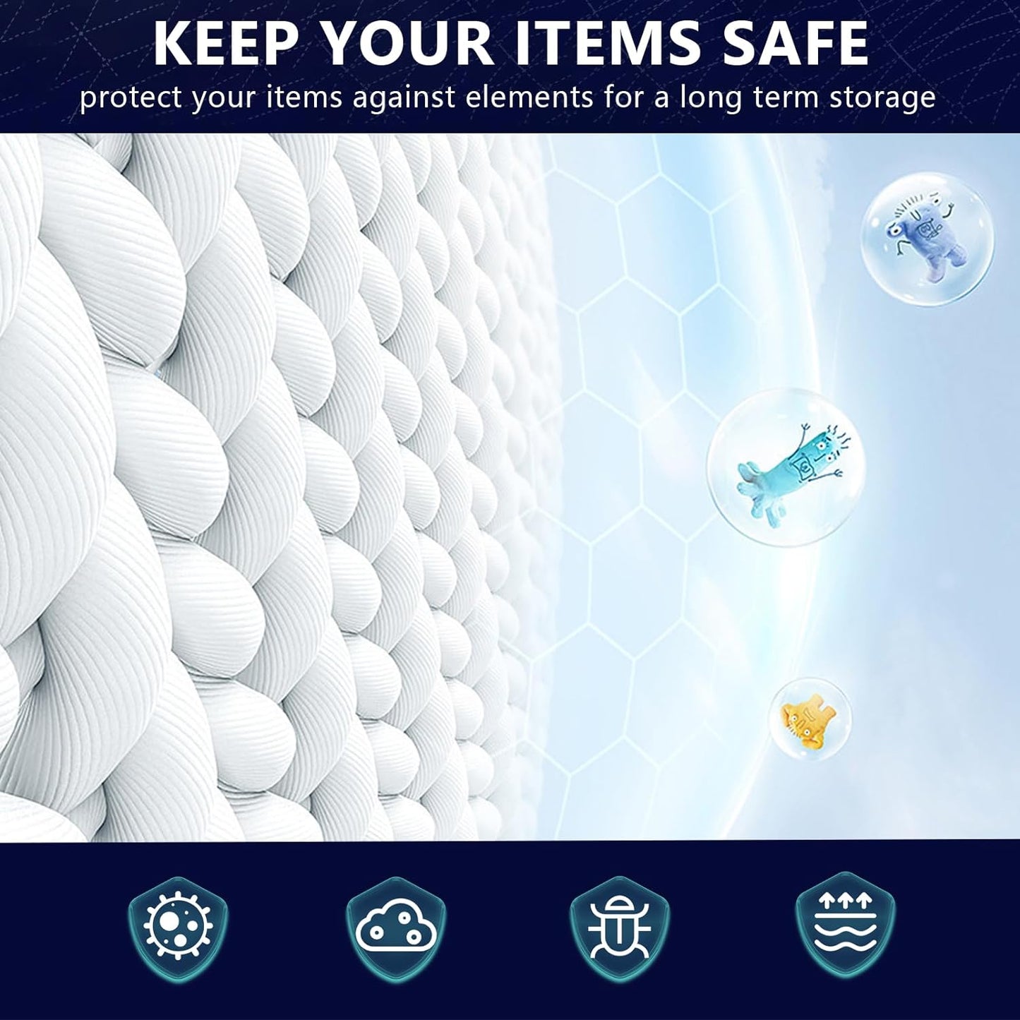 Vacuum Seal Bags for Clothing with Electric Pump, 10 Pack(5 Jumbo/5 Large Vacuum Storage Bags) Space bags vacuum Packing Bag for Travel Luggage Blankets Comforters Vaccine Sealed Storage Bag