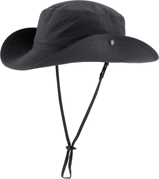 Connectyle Sun Hat for Men Women Outdoor UV Protection Safari Hat for Fishing Hiking Gardening Breathable Cowboy Hat UPF50