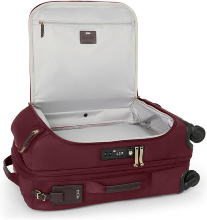 TUMI - Voyageur Leger 4 Wheeled Luggage - Women's Lightweight and Spacious, Sleek Silhouette, Durable Premium Suitcase - 21.8" International Expandable Carry-On, Wine