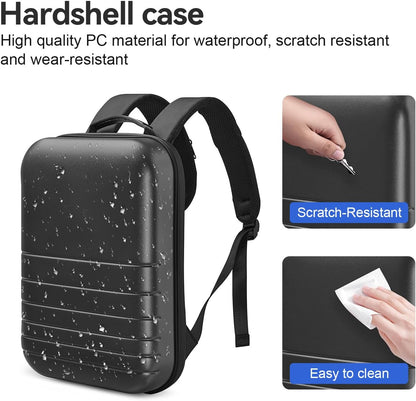SOKOK Carry On Travel Backpack Waterproof Business Backpack with Laptop Compartment, Slim Hardshell Computer Backpack for Men and Women, Graphite