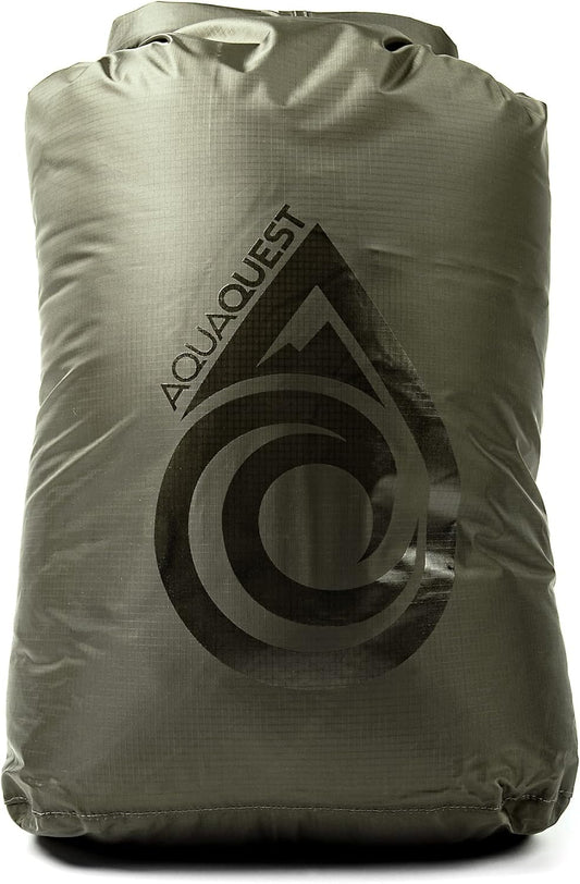 AquaQuest Rogue Dry Bag – 10L Olive Drab – 100% Waterproof Roll Top – Survival Dry Bag