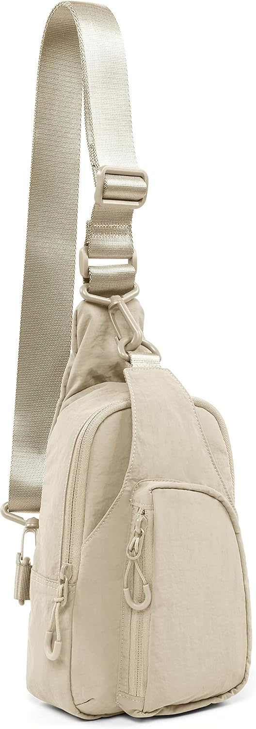 ODODOS Daily Sling Bag with Adjustable Straps Crossbody Chest Bag Lightweight Small Backpack for Casual Traveling Hiking