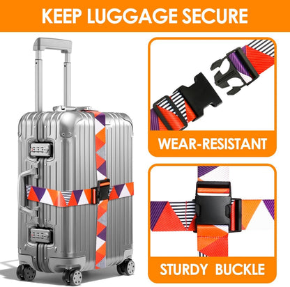 Adjustable Travel Luggage Strap Suitcase Belt Travel Bag Accessories 1.96 in W x 6.23 ft L