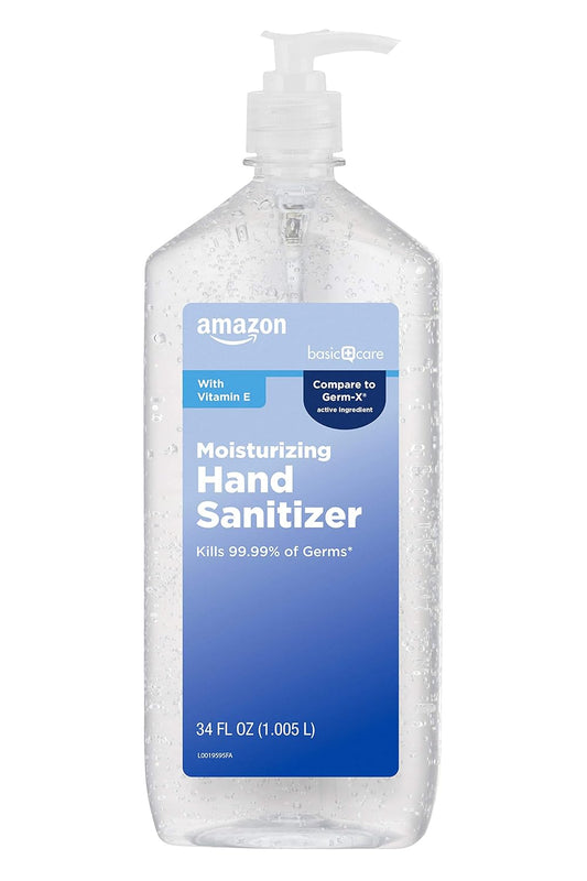 Amazon Basic Care - Original Hand Sanitizer 62%, 34 fl oz (Pack of 4)