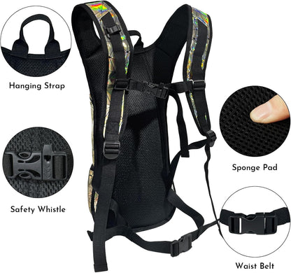 Reflective Hydration Backpack, Hydration Pack - Water Backpack with 2L/3L Hydration Bladder, Essential for Festivals - Rave Hydration Pack for Hiking, Running, Cycling, and Festivals