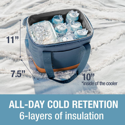 CleverMade Collapsible Insulated Cooler Bag – Leakproof Soft Folding Cooler for Beach, Travel, Car
