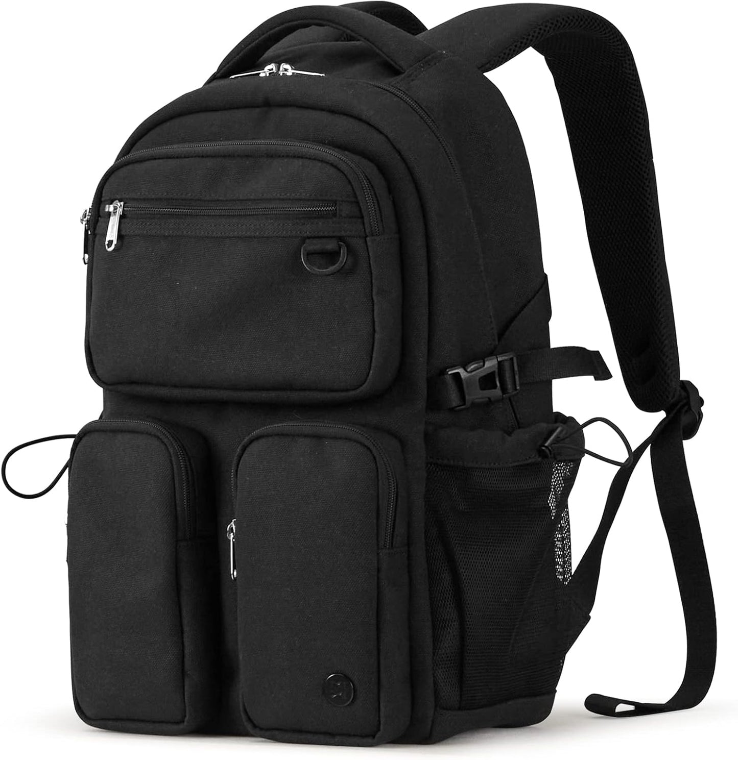 mixi Travel Laptop Backpack, Lightweight Durable School Bookbag Men Woman 15.6" Computer Bag, Water Resistant Outdoor Hiking Backpacks With Multifunction Pockets, 17 Inch, Black
