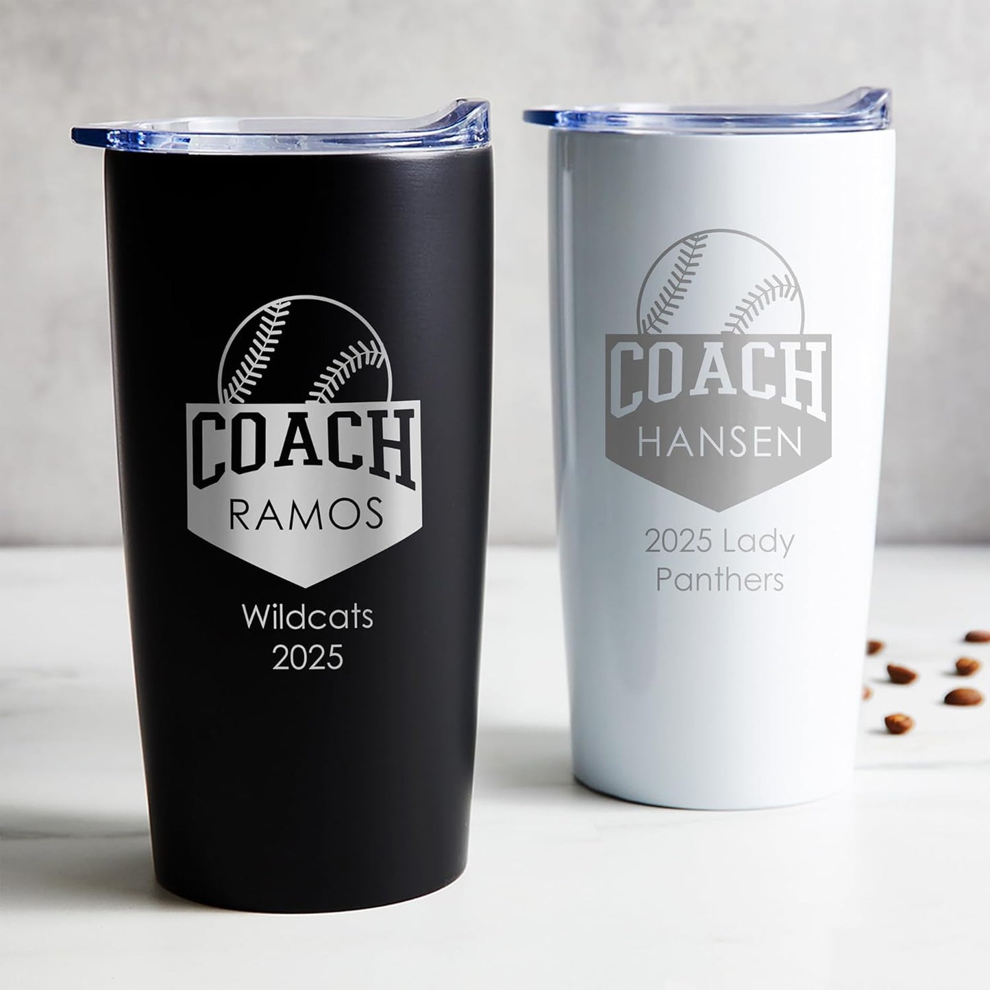 Lifetime Creations Custom Baseball Coach Tumbler: Gifts for Men, Coaches Presents Baseball, Baseball Coaches Gifts, Personalized Best Coach Thank You Gift Baseball (White 20 Ounce)