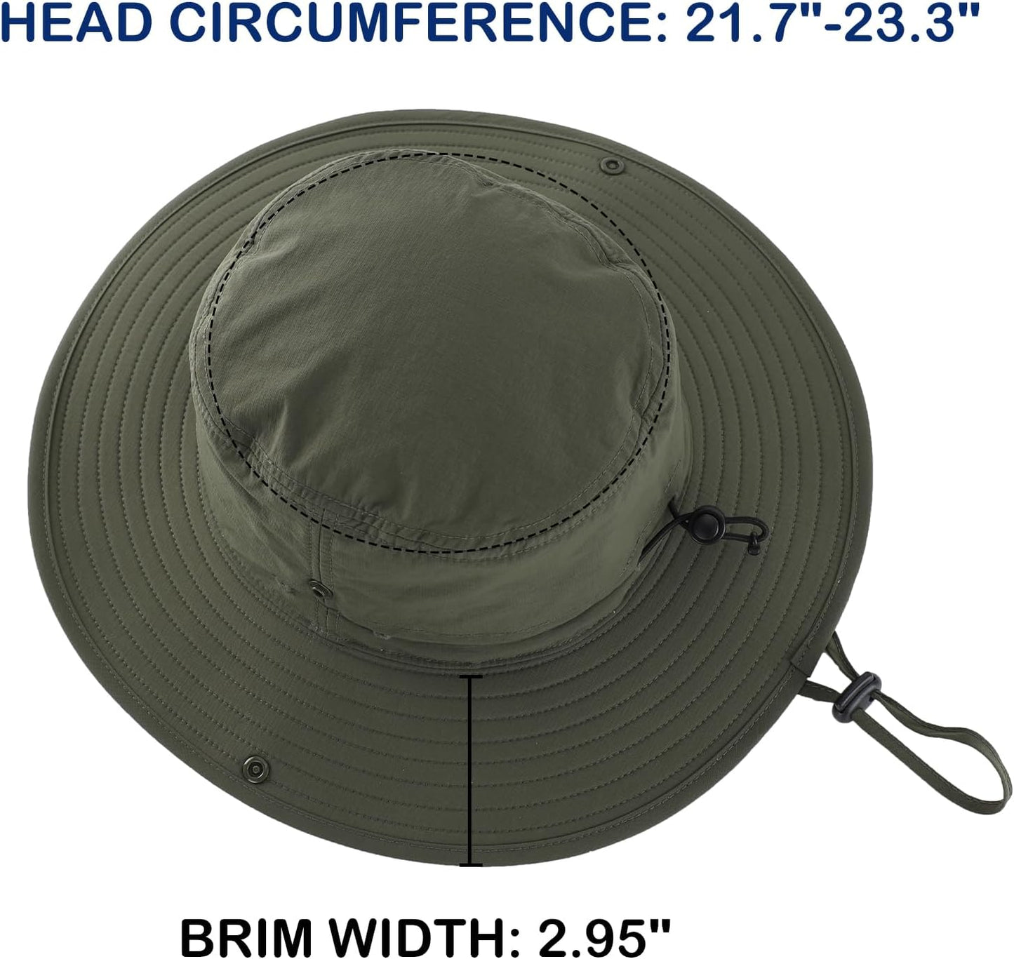 Connectyle Sun Hat for Men Women Outdoor UV Protection Safari Hat for Fishing Hiking Gardening Breathable Cowboy Hat UPF50