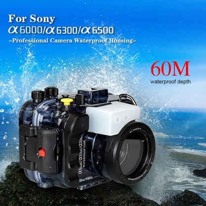 Seafrogs 40m/130ft Waterproof Underwater Camera Housing Waterproof Case for A6000 A6300 A6500 Compatible with 16-50mm Lens