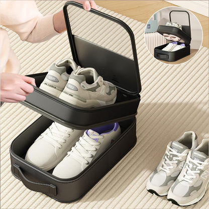 Resdenio 2 Pack Shoe Bags for Travel - Holds 3 Pair of Shoes, Portable Shoes Storage Bag Organizer, Travel Luggage Shoe Organizer for Women and Teenager (Black)