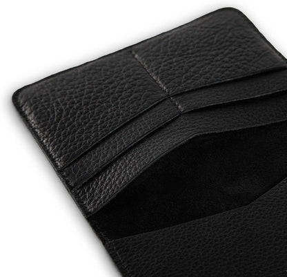 PEGAI Standard Full Grain Crazy Horse Leather Passport Holder | Custom Travel Passport Cover & Organizer | Handcrafted Leather Passport Wallet for Men and Women | Pike (Dymnos Black)