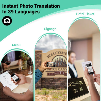Timekettle, Fluentalk T1 Mini Translator Device No WiFi Needed, Built in 1-Year Global Mobile Data, Supports 40 Languages and Photo Translation, Instant Language Translator for Travelling White