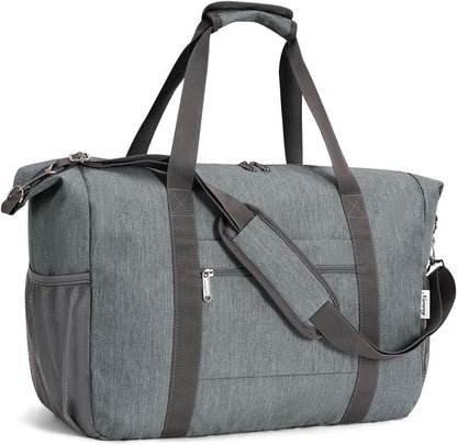 Narwey 18x14x8 Inches Travel Bag Spirit Airlines Frontier Personal Item Bag, Travel Duffel With Wet Pocket Carry on Bag for Airplane Underseat Duffle Overnight for Women and Men (Grey)