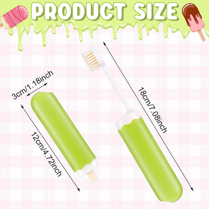 Patelai 4 Pieces Travel Toothbrush Set, Soft Bristle Mini Foldable Tooth Brush with Case, Individually Wrapped Small Portable Travel Size Toiletries Stuff for Camping (Vivid Color)