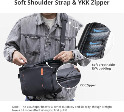 PGYTECH OneMo Sling Camera Bag 7L-9L, waterproof Crossbody Camera Shoulder Bag for Photographers Travel, DSLR Camera Bag for Sony/Canon/Nikon/DJI Mavic/Mirrorless/Tripod/Laptop