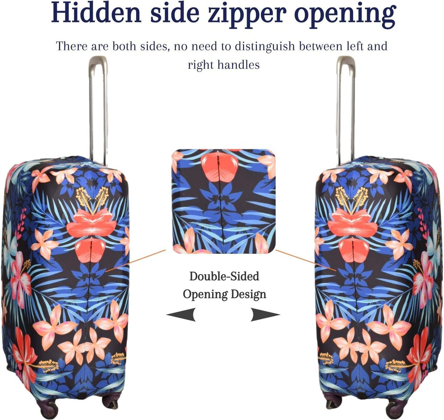 Suitcase Cover, Carry on Luggage Cover Protector - Travel Elastic Spandex Luggage Covers Fits 29 30 Inch Flower