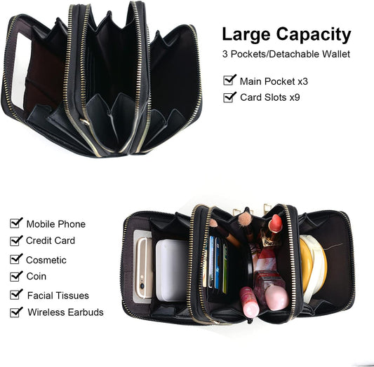 Crossbody Cellphone Purse Women Touch Screen Bag RFID Blocking Wallet Handbag Shoulder Strap