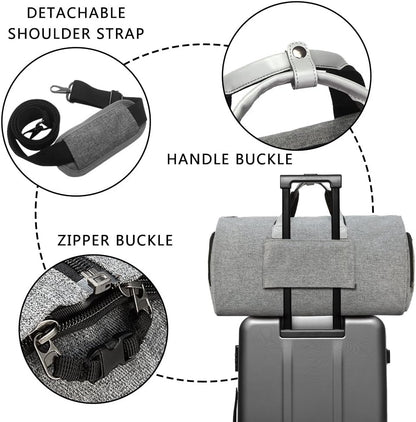 Modoker Convertible Garment Bag with Shoulder Strap, Carry on Garment Duffel Bag for Men Women - 2 in 1 Hanging Suitcase Suit Travel Bags (Grey)