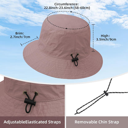 Durio Waterproof Bucket Hats for Woman UPF 50+ Sun Hat UV Protection Packable Rain Hats for Women Lightweight Hiking Hat