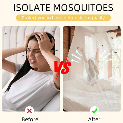 4 Corners Mosquito Net for Mosquiteros para Camas Bed Canopies Netting Bed Drapes Rectangular Mosquito Mesh for Camping Home Outdoor Travel (White,L75 X W35.5 X H59 Inch,Opening)