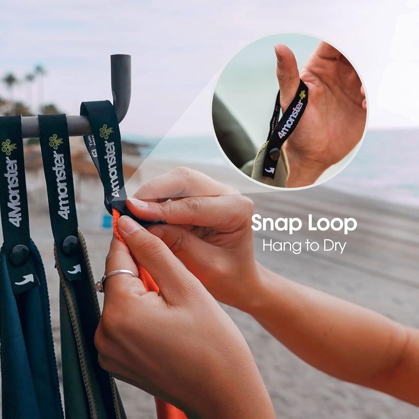 4Monster Camping Towel Super Absorbent, Quick Dry Microfiber Travel Towel, Fast Drying Ultra Soft Compact Gym Towel for Hiking Swimming Beach Yoga Travel Sports Backpack (Marine Blue, 71.00" x 35.00")