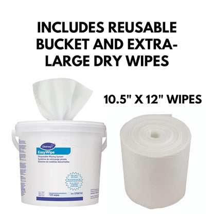 Diversey EasyWipe Disposable Wiping System - Pair with Oxivir Disinfectants, 125 Wipes (6 Pack)