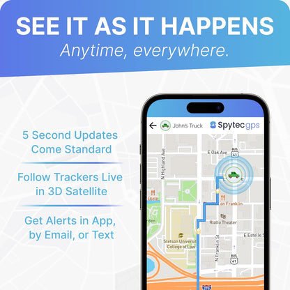 Spy Tec Atlas GPS Tracker for Vehicles & Kids | Up to 14-Day Battery Life | Geofencing, Portable Real Time Mini GPS Car Tracker w/Lifetime Support | Subscription Required