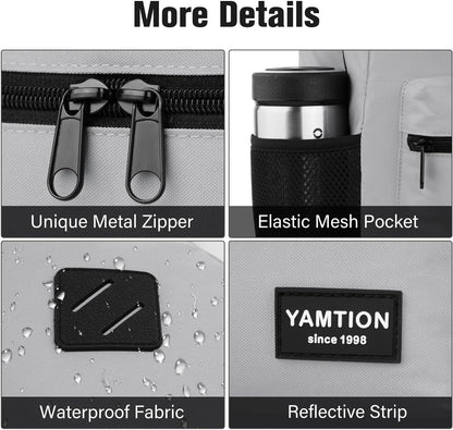 Unisex School Backpack,Classic Bookbag Adults and Teens Schoolbag with USB Port for High School College Office Work Travel