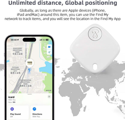 Bluetooth Tracker Keys Finder and Item Locator (iOS Only); Up to 200 ft Find Nearby, Phone Finder, Replaceable Battery, Suitable to Track Keys/Backpacks/Luggage/Suitcases. 1-Pack