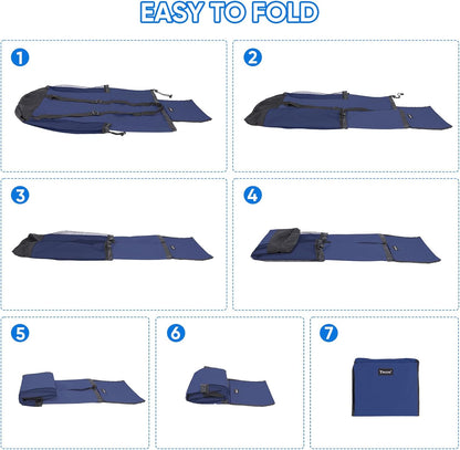 BALEINE 150L Laundry Bag Backpack, 900D Oxford Fabric Large Travel Laundry Bags with Shoulder Straps and 2 Mesh Pockets for College Dorm, Apartment, Laundromat (Navy, 150L)